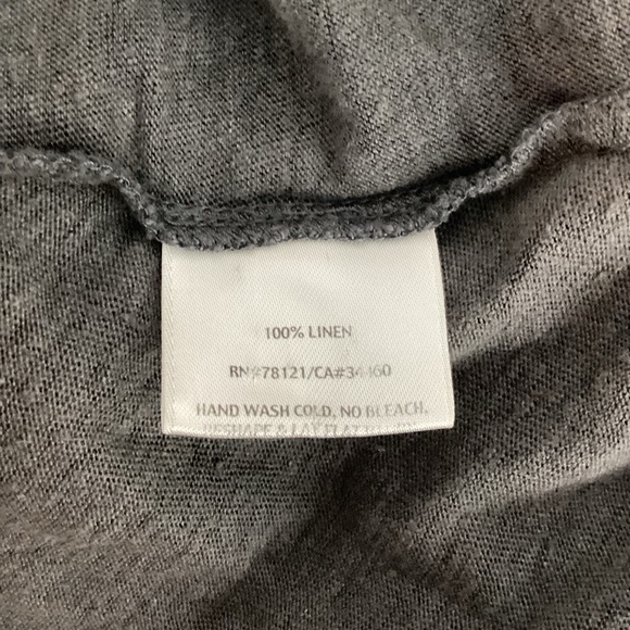 Eileen Fisher Linen Tank Dress Gray Sequin Scoop Neck Size L - Picture 7 of 7